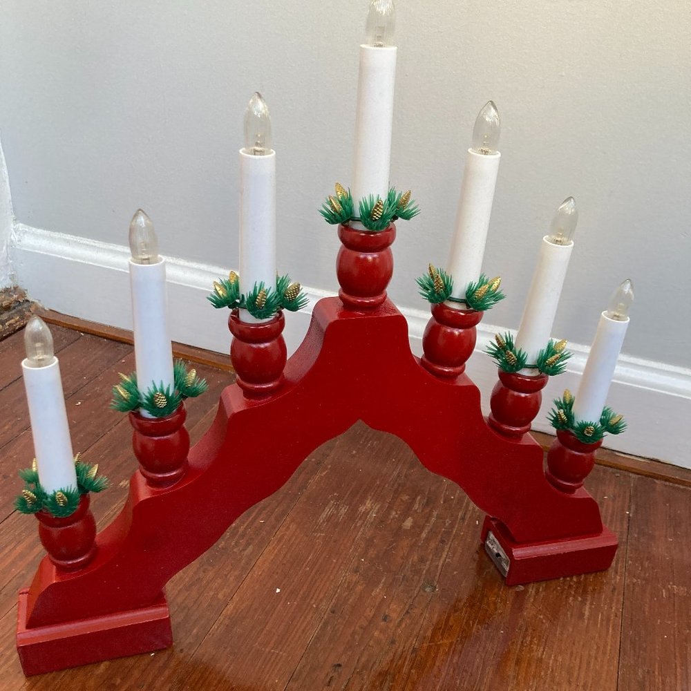 Swedish Christmas Candelabra, Battery Operated